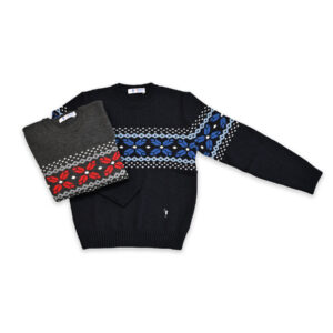 婦人雪柄クルーセーター