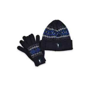 雪柄ニット帽・手袋2点セット